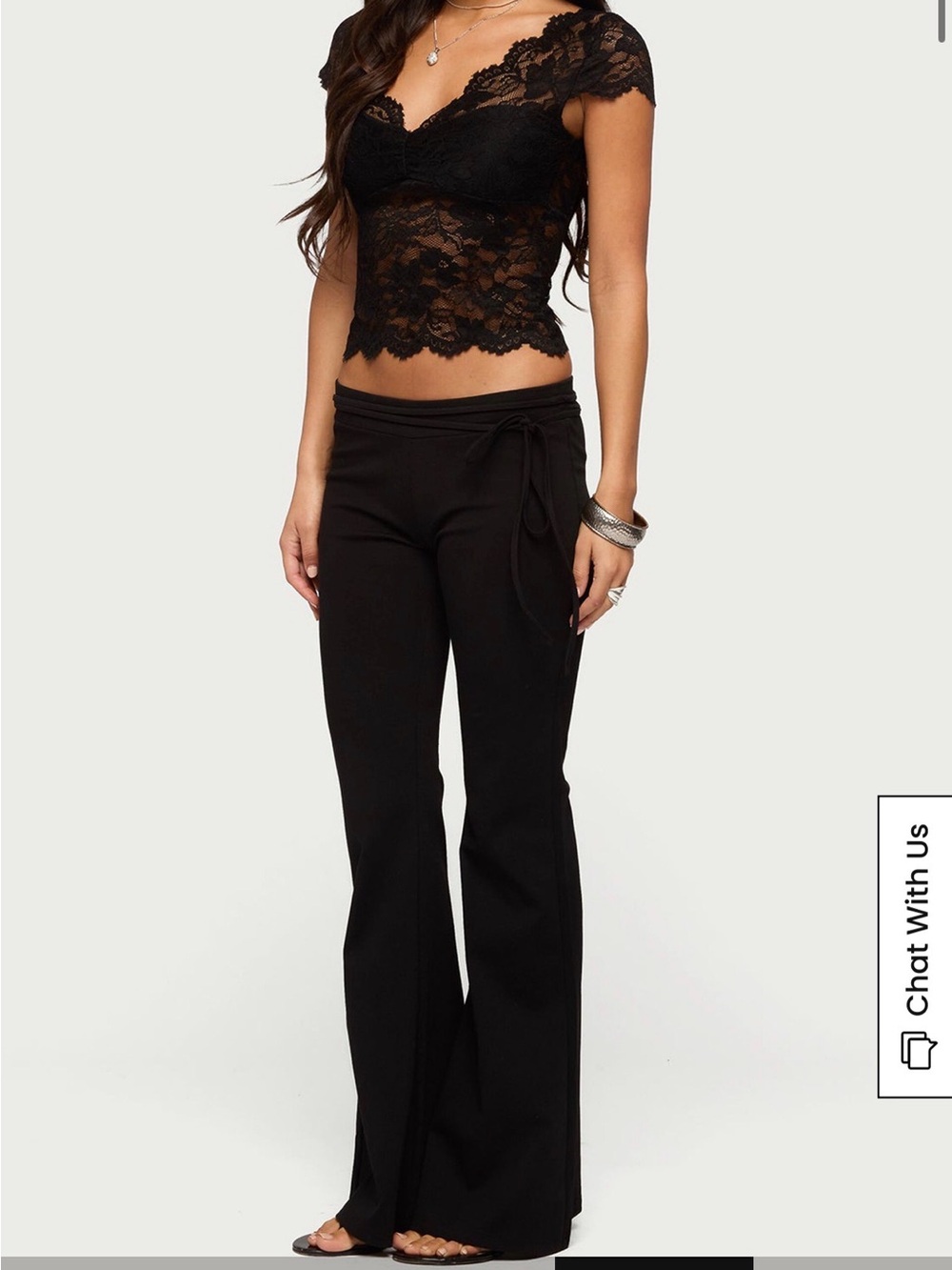 Edikted Junipar waist tie flare pants S